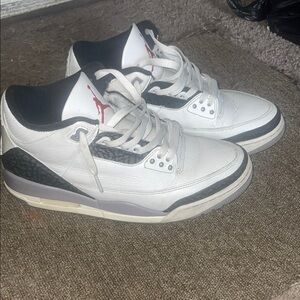 Jordan White and Black Classic Sneakers